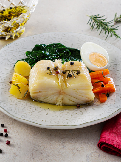 Bacalhau No Forno Com Legumes E Azeite Aromatizado